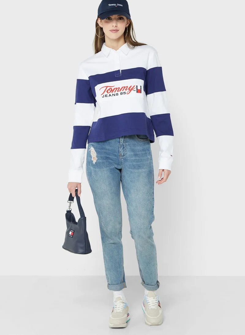TOMMY JEANS Polo Striped Sweatshirt
