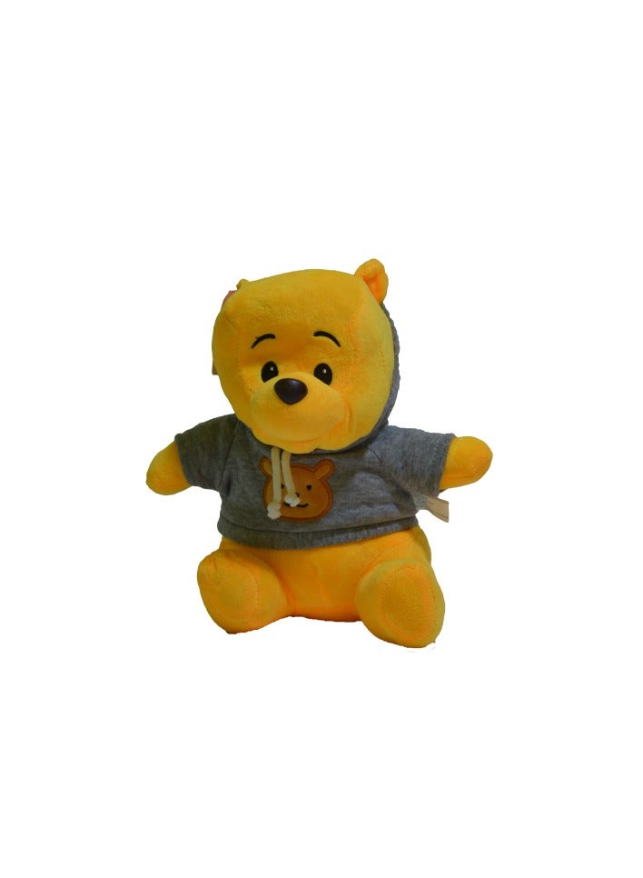 Winnie Teddy Wearing a Gray T-shirt