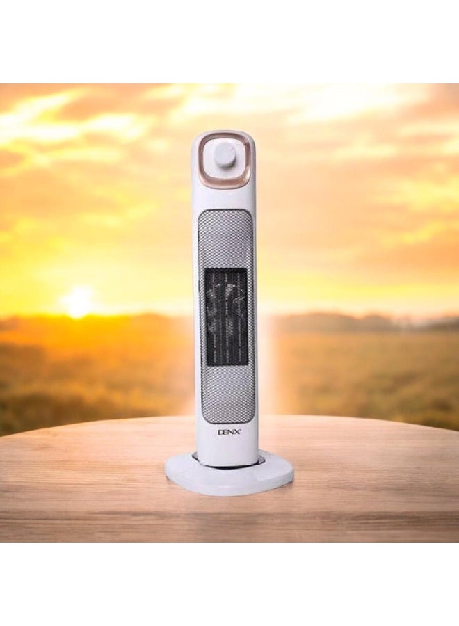 2000W Electric Room Heater, White - Powerful Electric Heater - Fast Heating, High Safety, Modern Design - Image 1