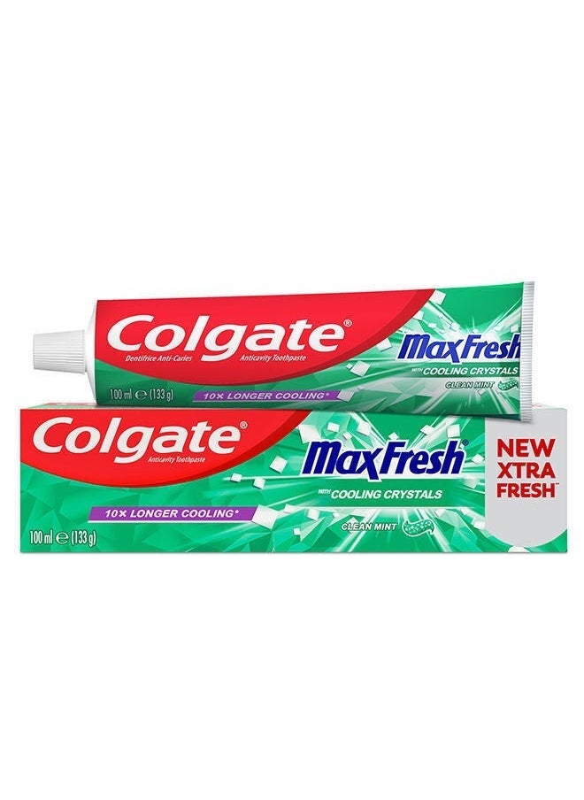 Colgate Max Fresh Clean Mint Gel Toothpaste For Fresh Breath With Cooling Crystals, 100ml 