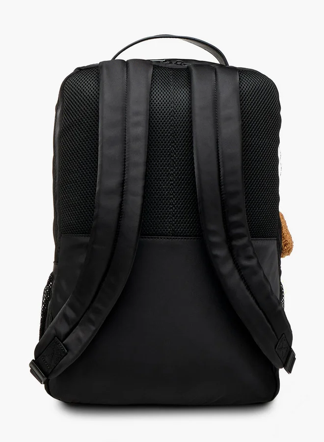 MISSY  Solid Backpack with Adjustable Shoulder Straps and Pencil Pouch for Women | Best Price UAE