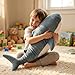 DongAi Plush Shark Toy Pillow 314inch Giant Shark Plush Animal Toy Super Soft and Cute Pillow Childrens Boys and Girls Room Decoration Bedtime Gift 80CMBlue - Image 2