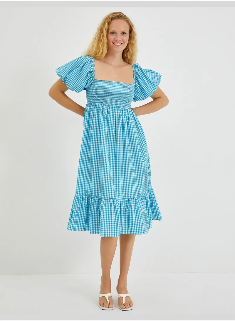 KOTON Gimped Detail Midi Dress