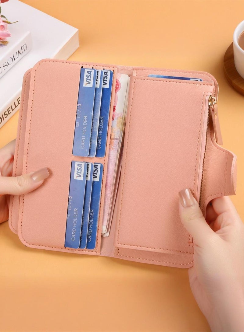 جيانغ بي أو محفظة نسائية أنيقة باللون الوردي - حافظة نقود متعددة الاستخدامات وعصرية - Image 2