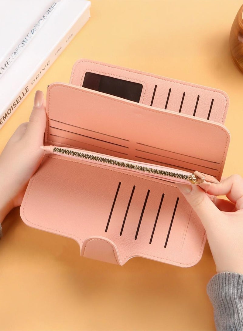 جيانغ بي أو محفظة نسائية أنيقة باللون الوردي - حافظة نقود متعددة الاستخدامات وعصرية - Image 4