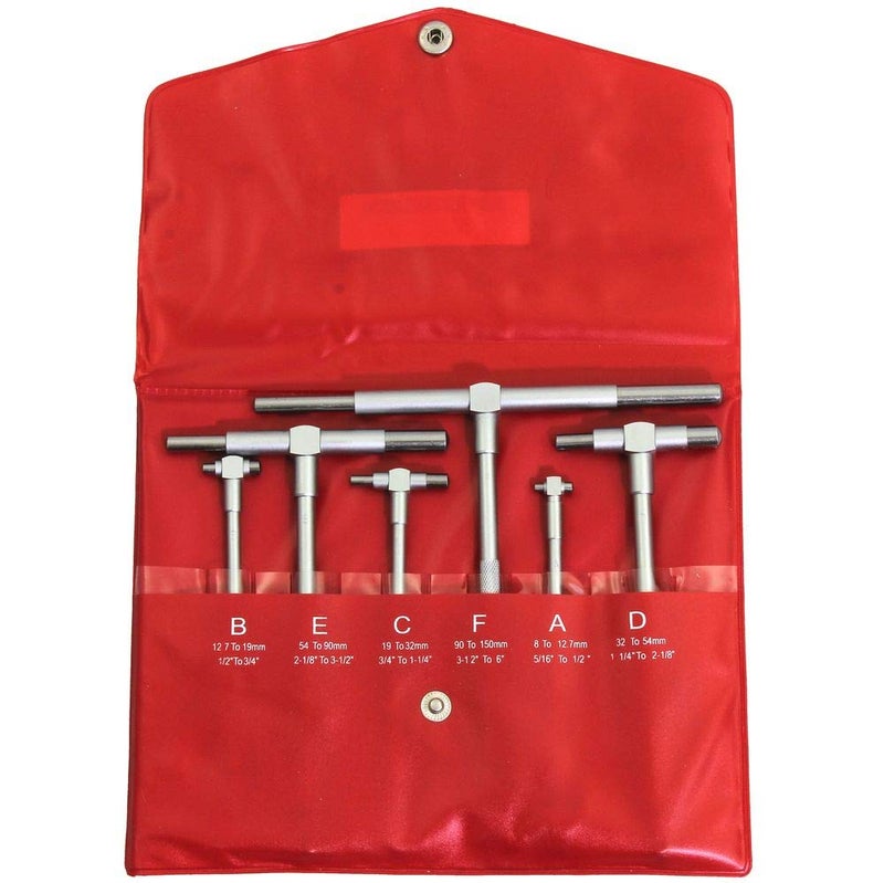 Anytime Tools Telescopic Cylinder Bore Gauge Set 6 Piece 5/16" - 6" High Precision Hardened Tips - Image 1