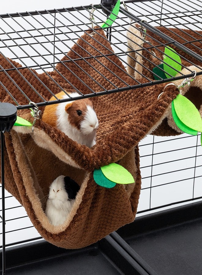 PAWNISAW Guinea Pig Hideout - Fleece Rat Tunnel & Hammock Set House Cage Accessories for Chinchilla Hamster Hedgehog Squirrel Small Animals for Playing Sleeping - Image 5