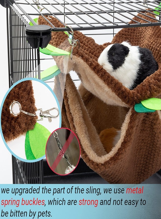PAWNISAW Guinea Pig Hideout - Fleece Rat Tunnel & Hammock Set House Cage Accessories for Chinchilla Hamster Hedgehog Squirrel Small Animals for Playing Sleeping - Image 4