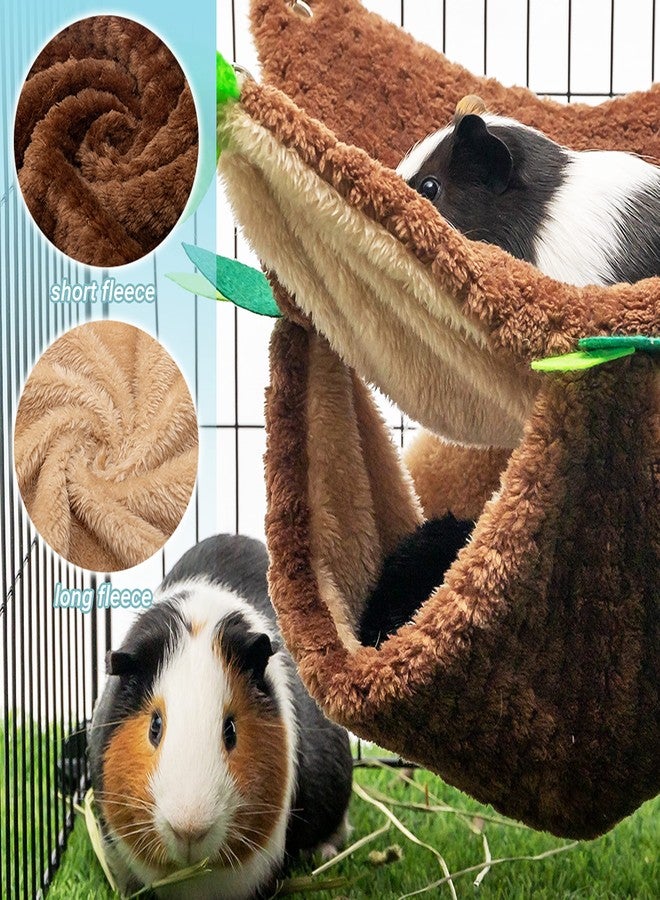 PAWNISAW Guinea Pig Hideout - Fleece Rat Tunnel & Hammock Set House Cage Accessories for Chinchilla Hamster Hedgehog Squirrel Small Animals for Playing Sleeping - Image 3
