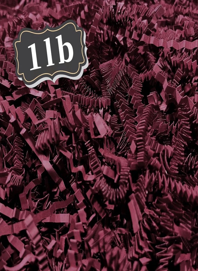 ZEBMOON 1 LB Burgundy Crinkle Cut Paper Shred Filler Great for Gift Wrapping, Basket Filling, Birthday, Wedding, Halloween, Thanksgiving, Christmas Day, New Year Party Decorations Filling Supplies - Image 1