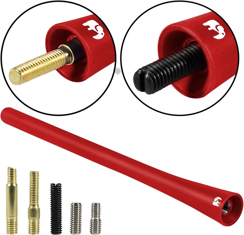ONE250 7-Inch Flexible Antenna for Ford F-Series and Other Models - Optimized FM/AM Reception (Red) - Image 4