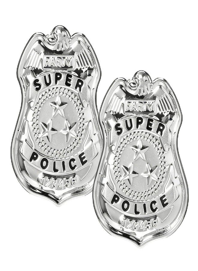 VOSCHOIX 2PCS Halloween Cosplay Police Badge Pin, Lifelike Police Badge Costume, Party Prop Accessories, 2.95 x 2.16 x 0.19 Inch - Image 1