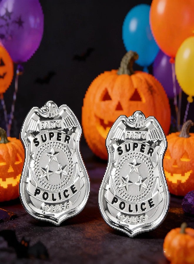VOSCHOIX 2PCS Halloween Cosplay Police Badge Pin, Lifelike Police Badge Costume, Party Prop Accessories, 2.95 x 2.16 x 0.19 Inch - Image 2