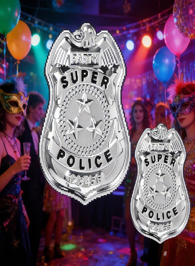 VOSCHOIX 2PCS Halloween Cosplay Police Badge Pin, Lifelike Police Badge Costume, Party Prop Accessories, 2.95 x 2.16 x 0.19 Inch - Image 3