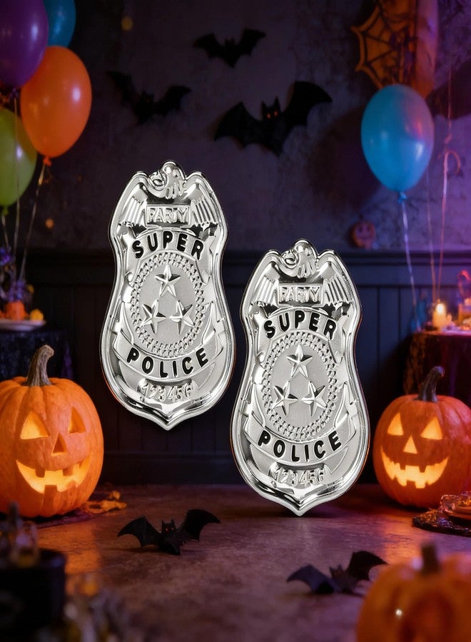 VOSCHOIX 2PCS Halloween Cosplay Police Badge Pin, Lifelike Police Badge Costume, Party Prop Accessories, 2.95 x 2.16 x 0.19 Inch - Image 5