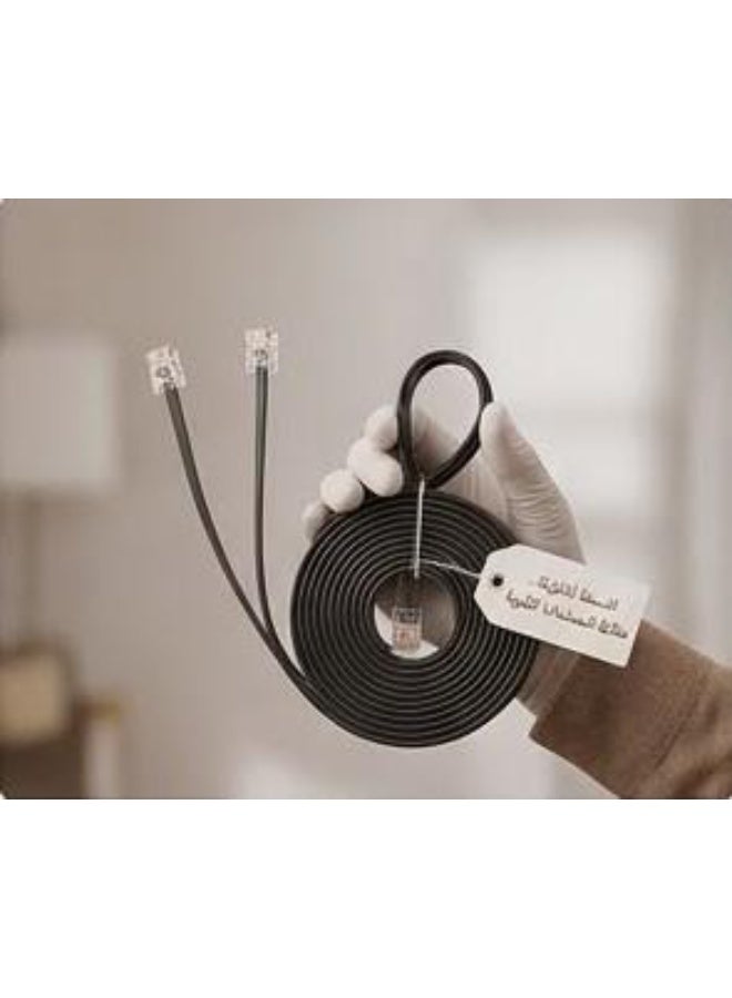 كابل حرارة تليفون 2 متر-اسود - Image 2