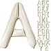 Lovoir Cream White Letter A Balloons 40 Inch Giant Letter Balloons A Foil Mylar Helium White Letter Balloons for Birthday Party Supplies Anniversary Event Celebration Decorations Alphabet White A - Image 2