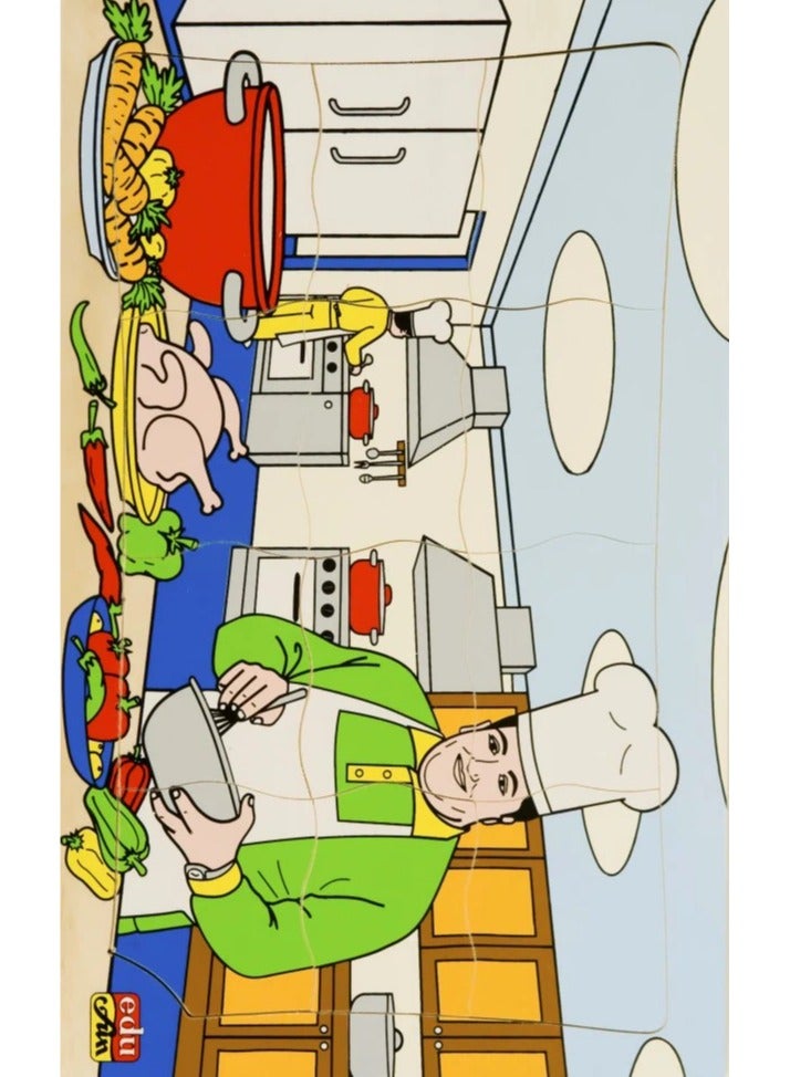 Kids Career Puzzle – I Want to Be a Chef – 12 Pieces