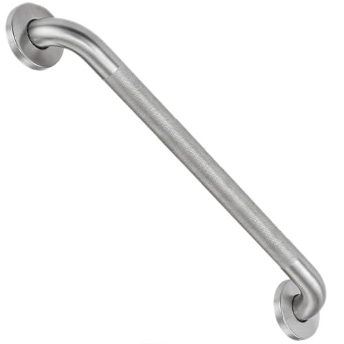 IJDD 24 Inch Shower Grab Bar for Seniors125 Diameter 304 Stainless Steel Heavy Duty AntiSlip Bathroom Safety Handicap Grab Bar for Shower Bathtub Toilet Support Wall Mounted Supports 500lbs - Image 1