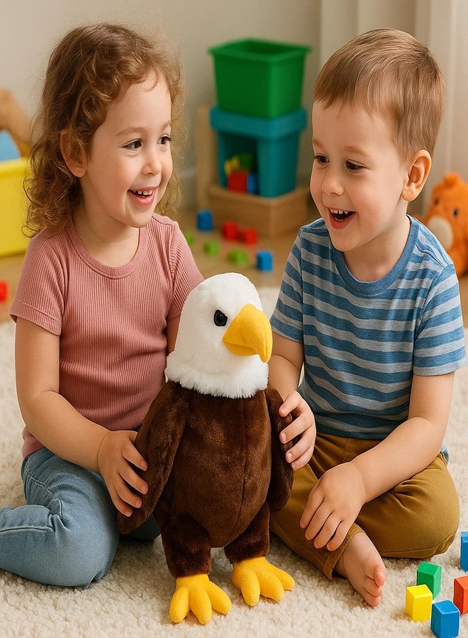 WEIGEDU American Hawk Eagle Stuffed Animals, Eagle Plush Toys for Boy Girl Kids Birthday, 12 inches - Image 2