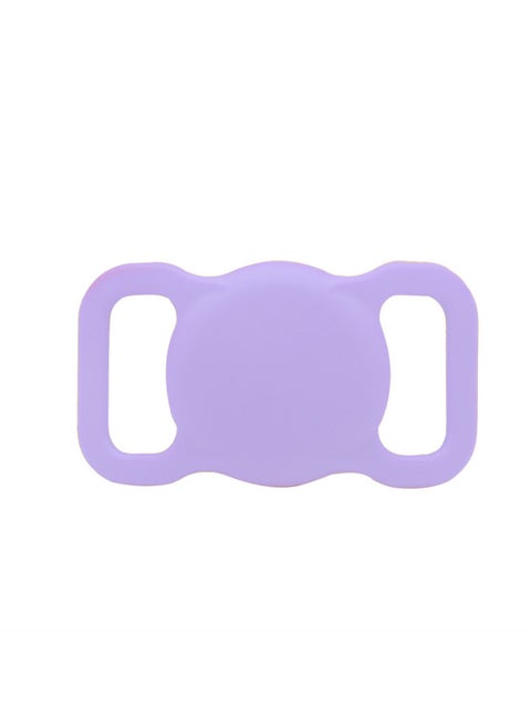 For Airtag Apple Locator Silicone Case Apple Pet Tracker Case-Colour:Light Purple-Applicable Model:2.5cm Collar Mouth