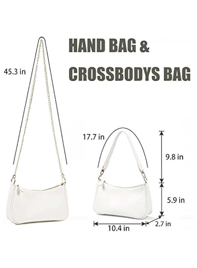 Arabest Clutch Tote Handbags with 2 Removable Straps and Zipper Closure Crossbody Bags Shoulder Purse Handbag for Women - Image 2