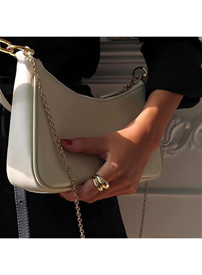 Arabest Clutch Tote Handbags with 2 Removable Straps and Zipper Closure Crossbody Bags Shoulder Purse Handbag for Women - Image 3