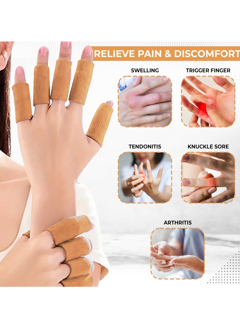 KM SPORTS KM SPORTS High Quaility Winter Finger Sleeve Basket Ball Finger Guard Support finger sleevers cricket fielding finger cover (BLACK)  - Image 5