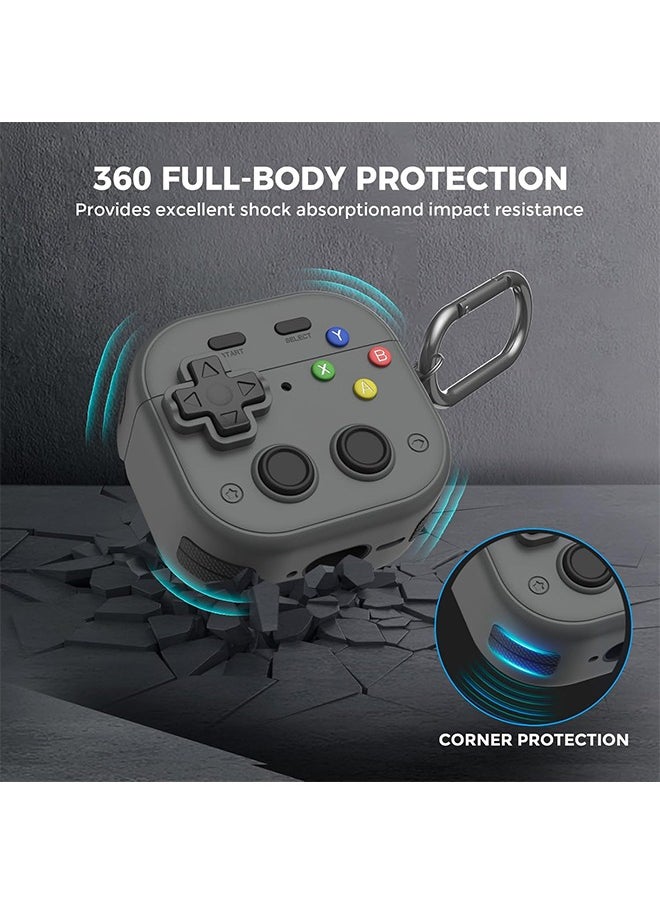 Generic - Airpods 4 case with Secure Lock Clip,Game Player Design,Soft Silicone Case for Airpods 4,Protective Cover For Airpods 4 with Cleaner Kit and Keychain - Image 1