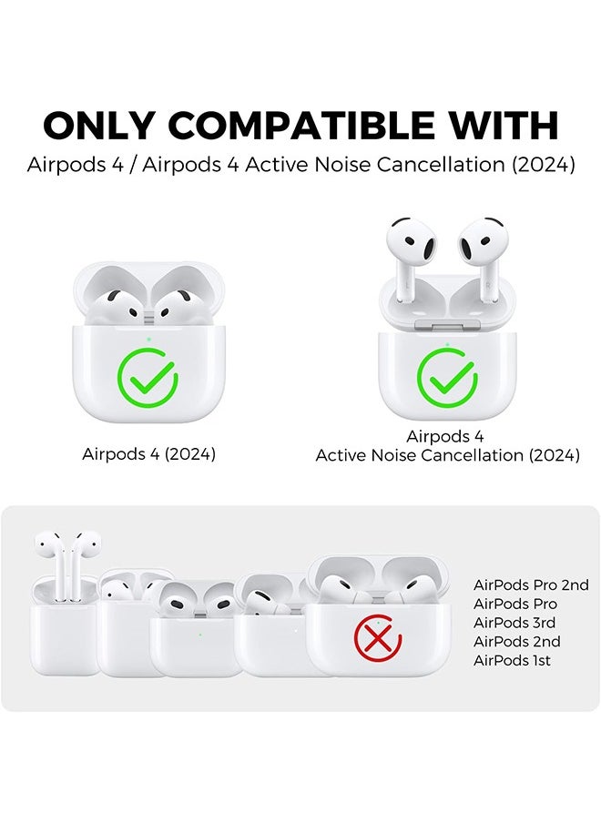Generic - Airpods 4 case with Secure Lock Clip,Game Player Design,Soft Silicone Case for Airpods 4,Protective Cover For Airpods 4 with Cleaner Kit and Keychain - Image 1