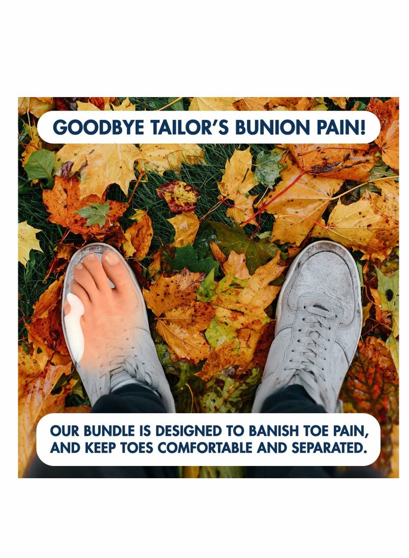 KASTWAVE بينكي تو جل الورم حامي، 6 قطعة الخياطين الورم مصحح فواصل اصبع القدم الصغيرة لينة جل الورم منصات الفواصل اصبع القدم لتخفيف آلام الورم والذرة، الكالس، بثور حماية - Image 4