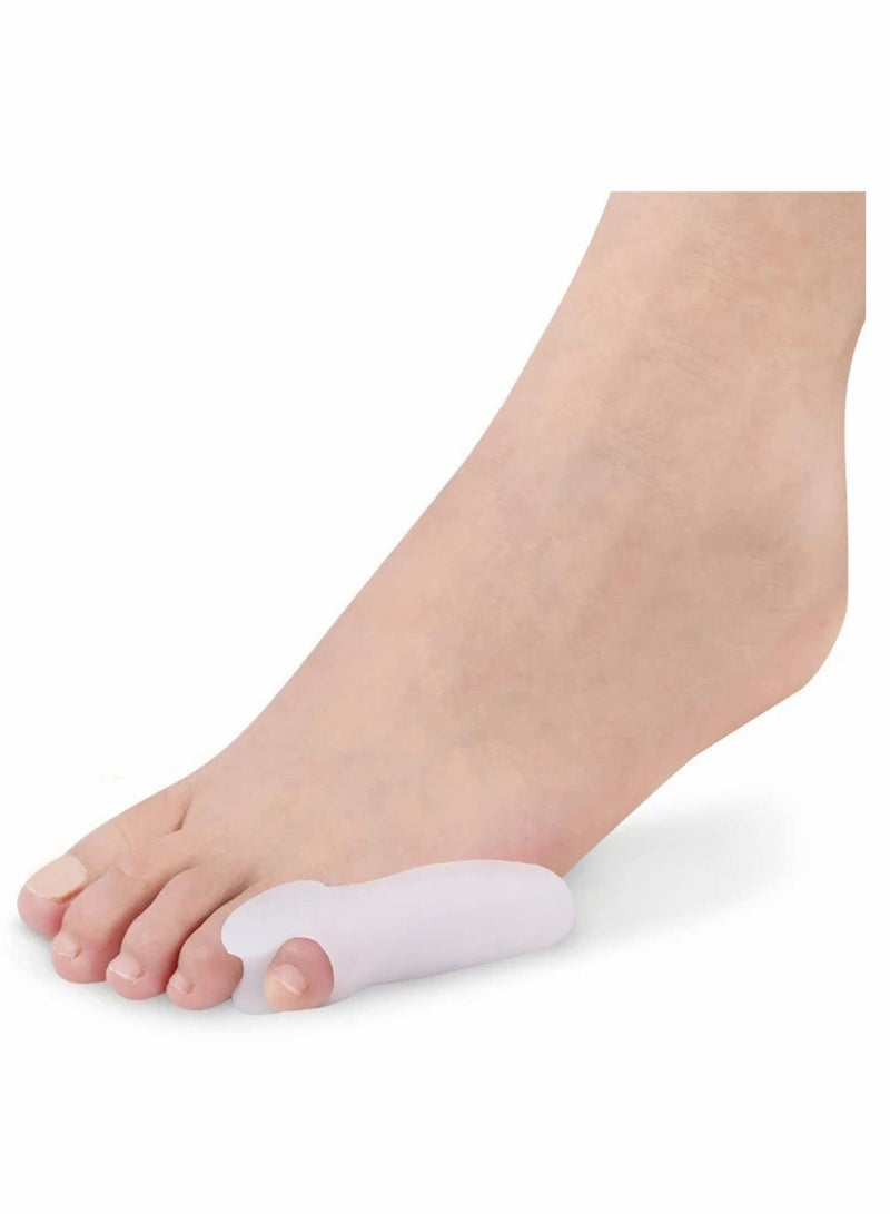 KASTWAVE بينكي تو جل الورم حامي، 6 قطعة الخياطين الورم مصحح فواصل اصبع القدم الصغيرة لينة جل الورم منصات الفواصل اصبع القدم لتخفيف آلام الورم والذرة، الكالس، بثور حماية - Image 1