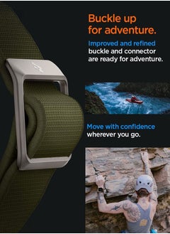 Spigen Lite Fit Ultra Band for Apple Watch Band for Apple Watch Ultra 2 / Watch Ultra (49mm), Series 8/7 (45mm), Series SE2/6/SE/5/4 (44mm) and Series 3/2/1 (42mm) Nylon Solo Loop - Khaki  - Image 4
