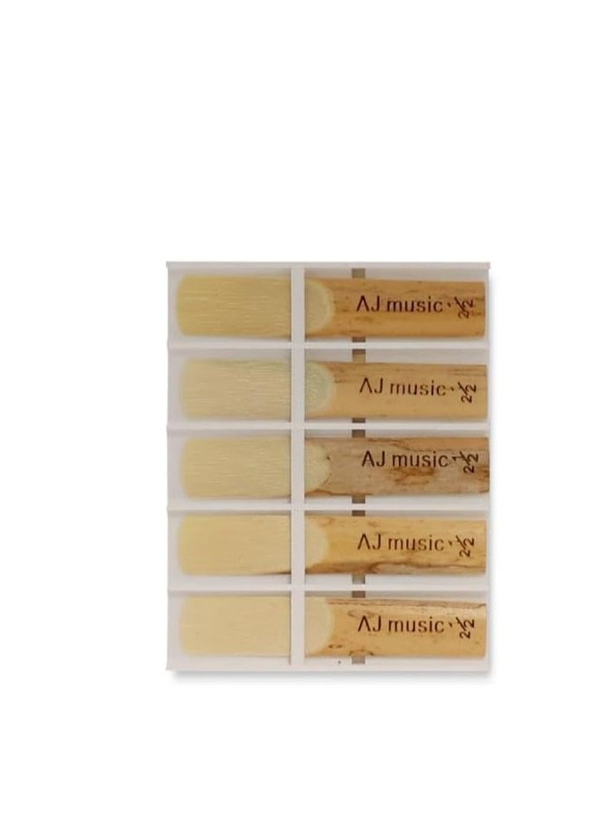 AJ Music Clarinet Reeds, Strength 2.5, Pack of 10  - Image 1