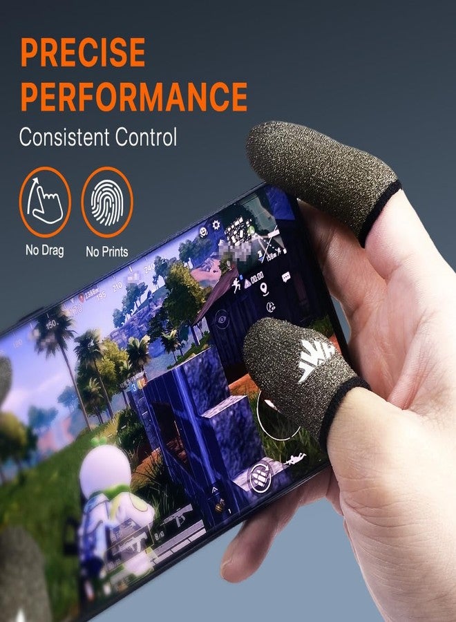 JWH Ultra-Thin Pure Silver Fiber Gaming Finger Thumb Sleeve, Silky Sensitivity,20 Pack Guantes para Dedos dedales Gamer profesionales,with 2 pcs Storage Box,Dedales Gamer,for PUBG Gaming Cots Gloves - Image 2