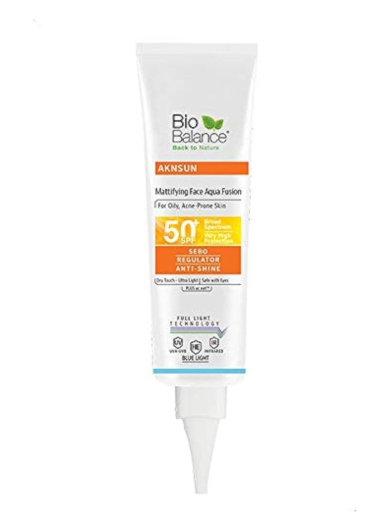 بايو بالانس Biobalance Aknsun Face Matt Aqua 50+SPF 40 مل