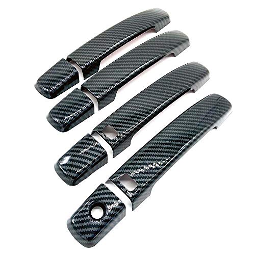 S SIZVER Signature Carbon Fiber Print 2-Smart Entries Side Door Handle Covers OverlaysCompatible with 0007-2012 Nissan Altima Sentra Frontier Maxima Quest - Image 4