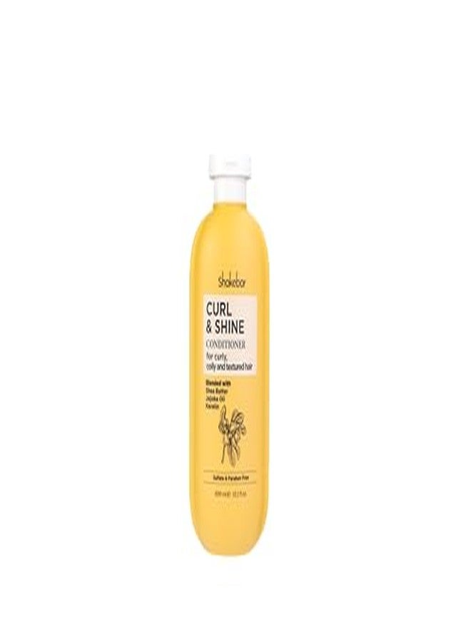 SHAKEBAR Curl and Shine Conditioner For Curly Coily And Textured Hair Blended With Shea Butter Jojeba Oil Keratin Sulfate and Paraben Free 300ml - Image 2