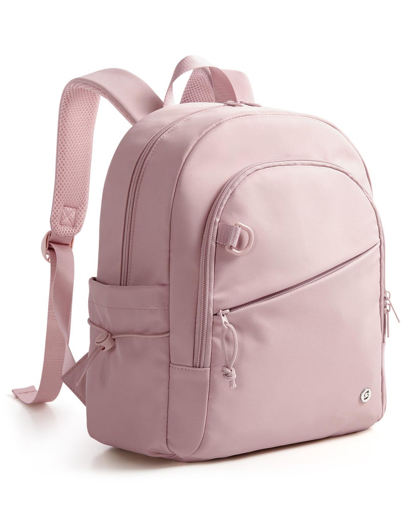 Smasrob Women Mini Backpack with Wet Pocket and RFID Blocking Pocket, Small Backpack Purse for Gym, Work, College or Travel, Pink - Image 1