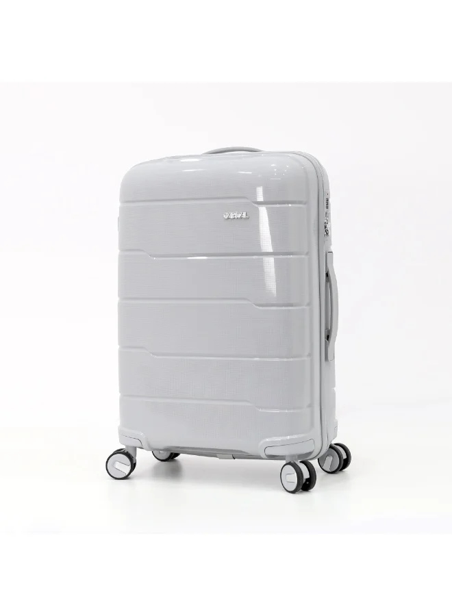 CAPITAL CAPITAL 3-Piece Hard-Side Polypropylene Luggage Set – Lightweight, Durable, Spinner Trolley with TSA Lock,D.Grey (S-20",M-24",L-28")