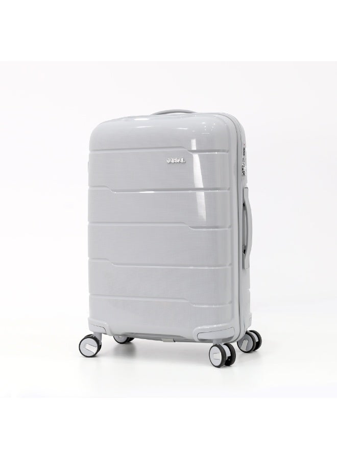 CAPITAL مجموعة حقائب سفر صلبة من بولي بروبيلين 3 قطع - خفيفة الوزن، متينة، عربة دوارة مع قفل TSA، رمادي داكن (ص-20 بوصة، م-24 بوصة، ل-28 بوصة) - Image 2