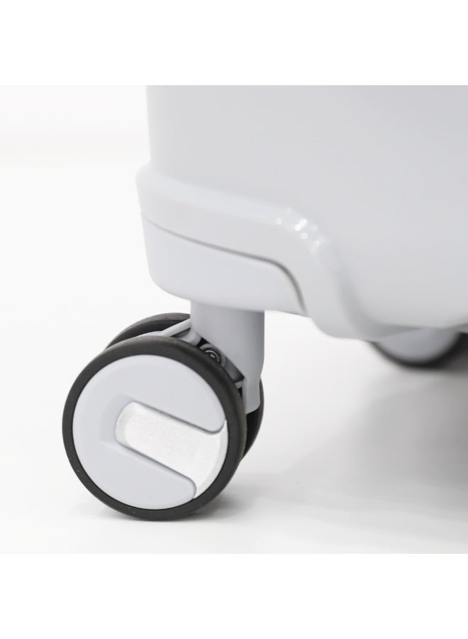 CAPITAL مجموعة حقائب سفر صلبة من بولي بروبيلين 3 قطع - خفيفة الوزن، متينة، عربة دوارة مع قفل TSA، رمادي داكن (ص-20 بوصة، م-24 بوصة، ل-28 بوصة) - Image 4