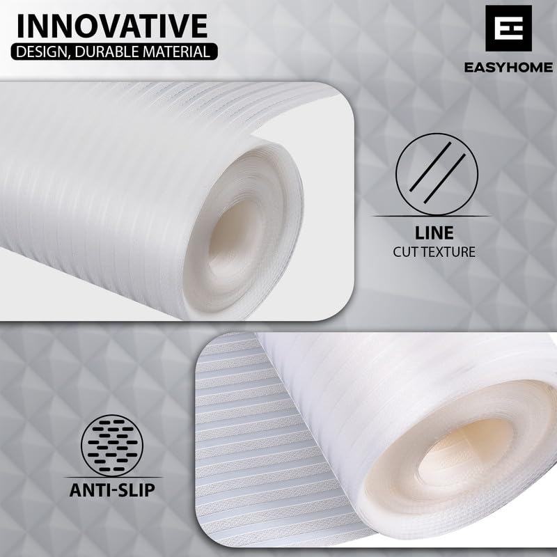 Easy Home EASYHOME Multipurpose EVA Anti-Slip Mat (45cm x 1.5 Meter, Clear Lines) – Waterproof, Washable Shelf Liner Roll Sheet for Kitchen, Bathroom, Drawers, Cabinets, Fridge & Table Mat - Image 2