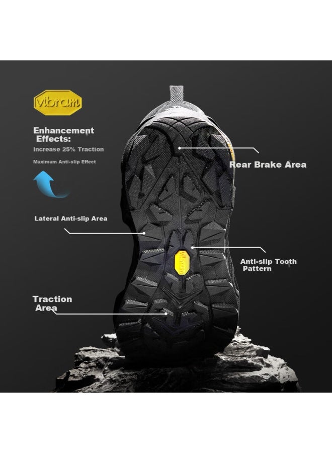 PELLIOT Pelliot [heva] Outdoor Mountaineering Hiking Shoes Men Women Waterproof Vibram Anti-slip Off-road Shoes 124419012 Deep Grey Size 37