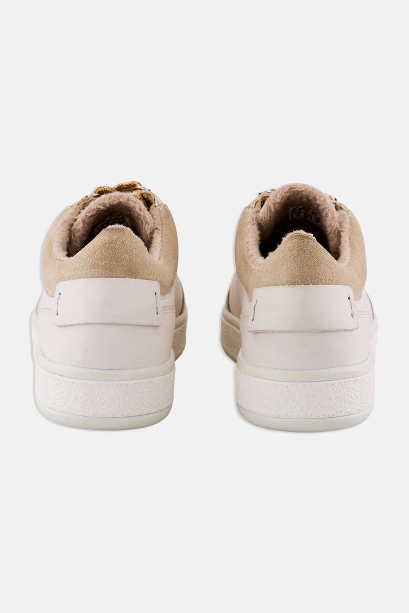 GEOX Women Leelu Lace Up Casual Shoes, Off White - Image 2