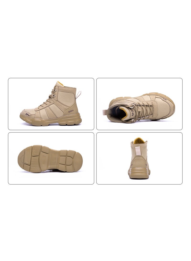 NIBEMINENT Work Boots Indestructible Safety Shoes Men Steel Toe Shoes Puncture-Proof Sneakers  Non Slip Work Shoes Male Tactical Boots - Image 2