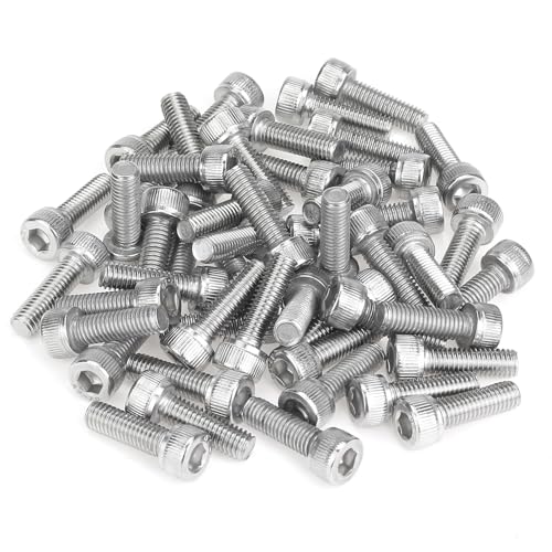 Sutemribor 55 Pieces M5 x 16mm Socket Head Cap Screws, Thread Pitch 0.8mm, Sutemribor M5 Screws, 304 Stainless Steel, Fully Threaded, Silver - Image 5