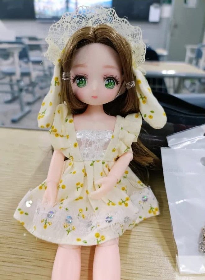 bositigo Anime BJD Doll 1/7 SD Dolls 9 Inch 18 Ball Jointed Doll DIY Toys with Clothes Outfit Shoes Non-Adjustable Hair Makeup,Best Gift for Girls Kids Children -Rita - Image 5