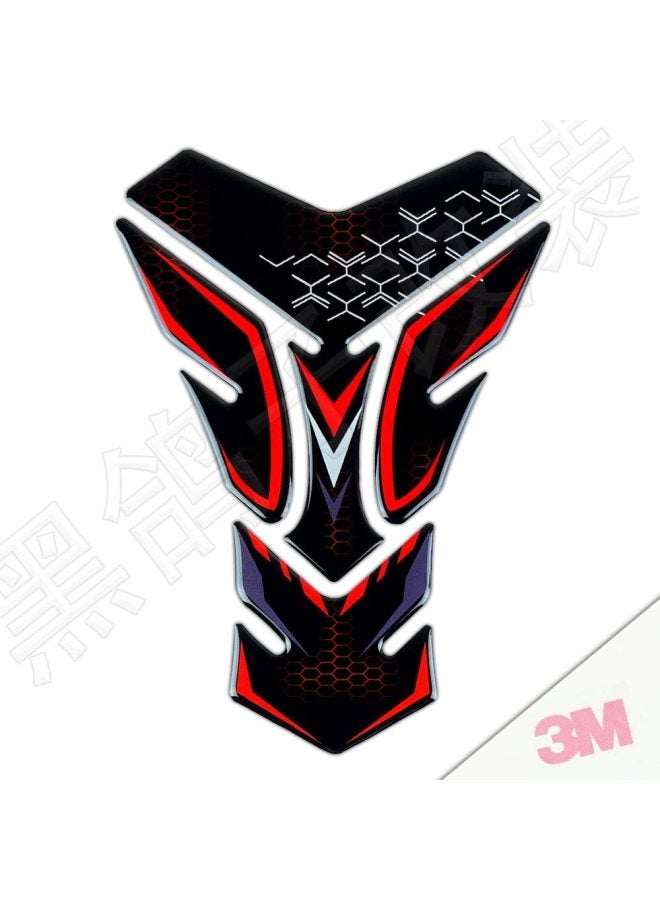 Suitable For Ktm Suzuki Honda Yamaha Motorcycle Stereo Waterproof Fuel Tank Sticker Decorative Fuel Tank Fish Bone Decal-Color:Black 3m Glue-free Waterproof And Anti-slip♜♜-Size:Default Item♜♜ - Image 1