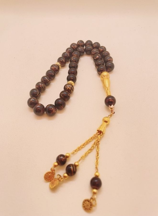 عام 33 حبات مسبحة زجاجية / تسبيح / 10 ملم - Image 1